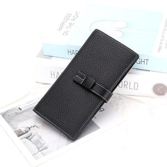 European American Style Leather Women Wallet Long Zipper Purses