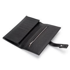 European American Style Leather Women Wallet Long Zipper Purses