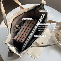Vintage Shoulder Bag for Women with Outside Pocket