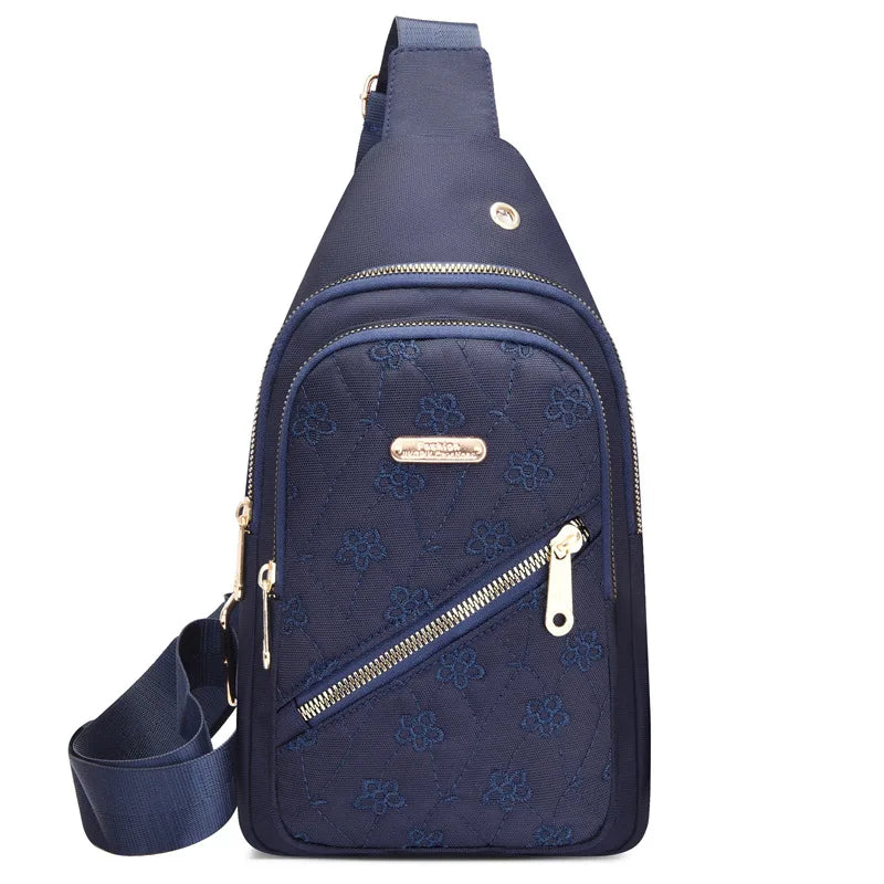 Nylon Thread Chest Waist Bags Shoulder Crossbody Packs Handbags