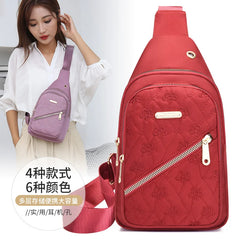 Nylon Thread Chest Waist Bags Shoulder Crossbody Packs Handbags