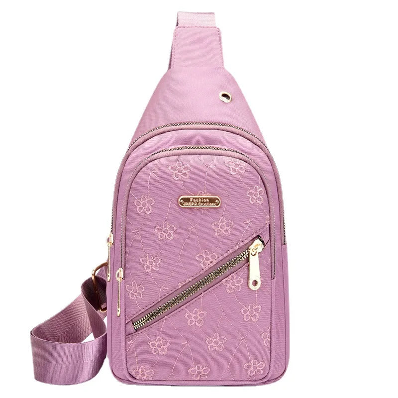 Nylon Thread Chest Waist Bags Shoulder Crossbody Packs Handbags