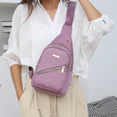 Nylon Thread Chest Waist Bags Shoulder Crossbody Packs Handbags