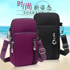 Women's Mini Crossbody Messenger Bags Nylon Arm Band Sling Packs
