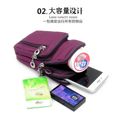 Women's Mini Crossbody Messenger Bags Nylon Arm Band Sling Packs