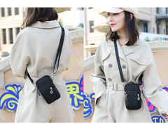 Women's Mini Crossbody Messenger Bags Nylon Arm Band Sling Packs