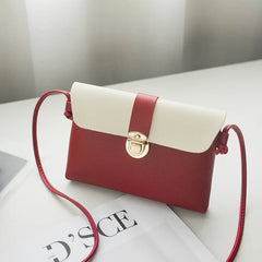 Women PU Leather Shoulder Bags Girls Brief Flap Casual Messenger Bags