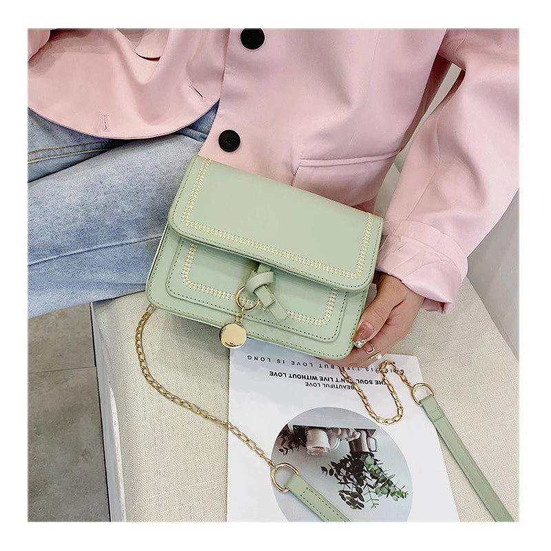 Women's Pu Leather Shoulder Bags Flap Ladies Casual Messenger Bags