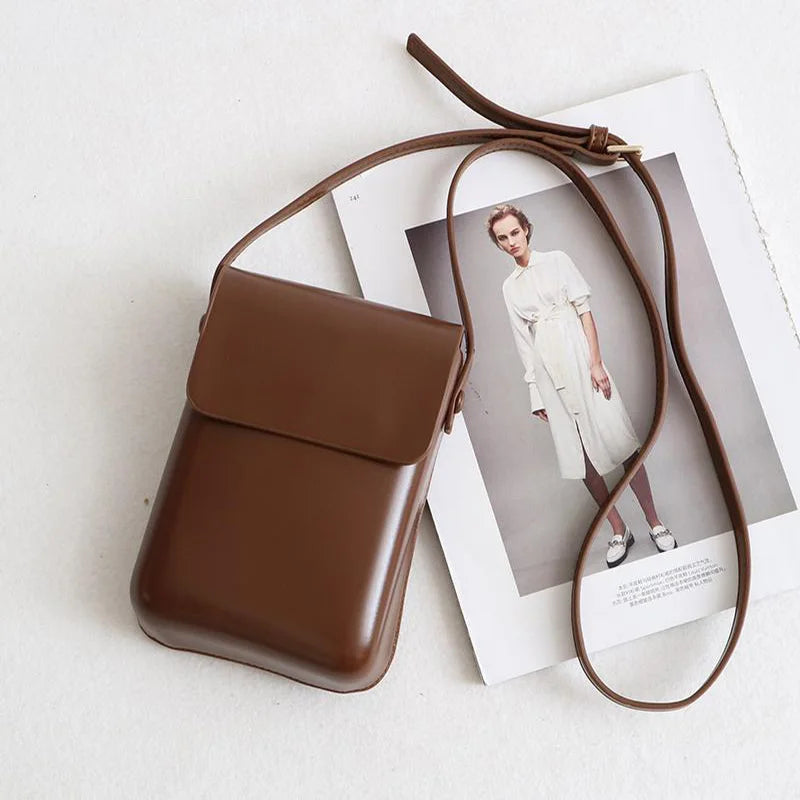 Arrive Mini Shoulder Bag Pu Leather Messenger Girls Mobile Phone Brief Crossbody