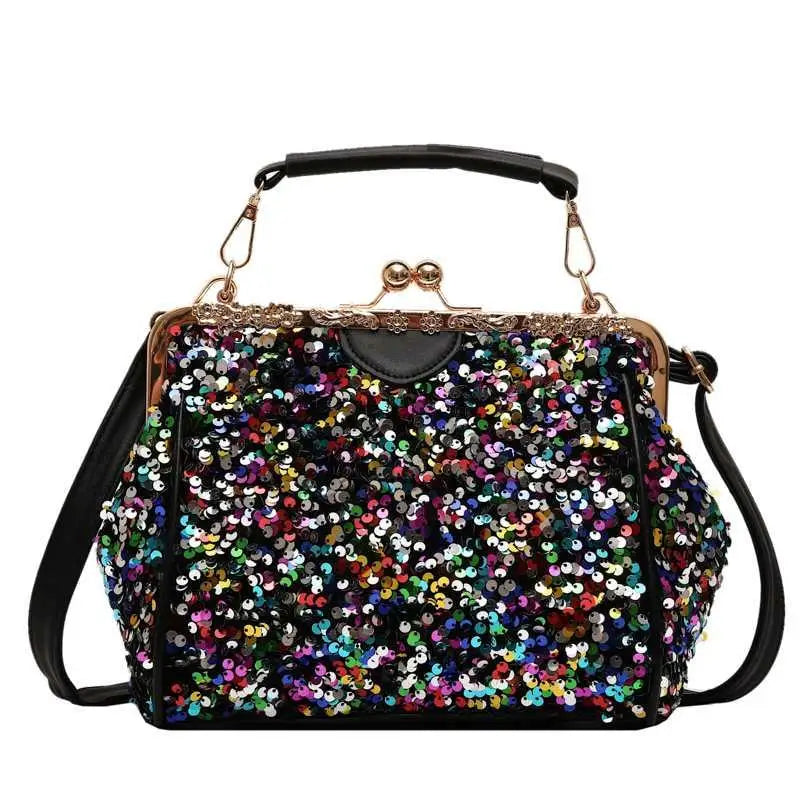 Women's Sequin Crossbody Bag Shimmery Summer Handbag