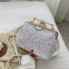 Women's Sequin Crossbody Bag Shimmery Summer Handbag