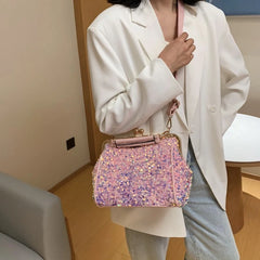 Women's Sequin Crossbody Bag Shimmery Summer Handbag