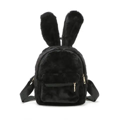 Winter Women's Plush Backpack Small Pink mochila feminina