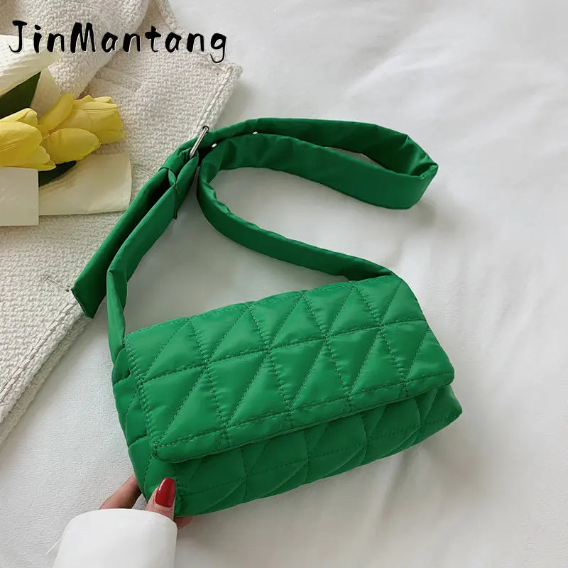 Plaid Shoulder Bag for Women Adjustable Strap Crossbody Bag
