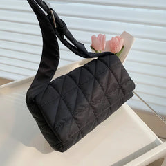 Plaid Shoulder Bag for Women Adjustable Strap Crossbody Bag