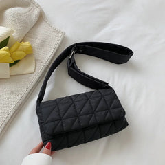 Plaid Shoulder Bag for Women Adjustable Strap Crossbody Bag