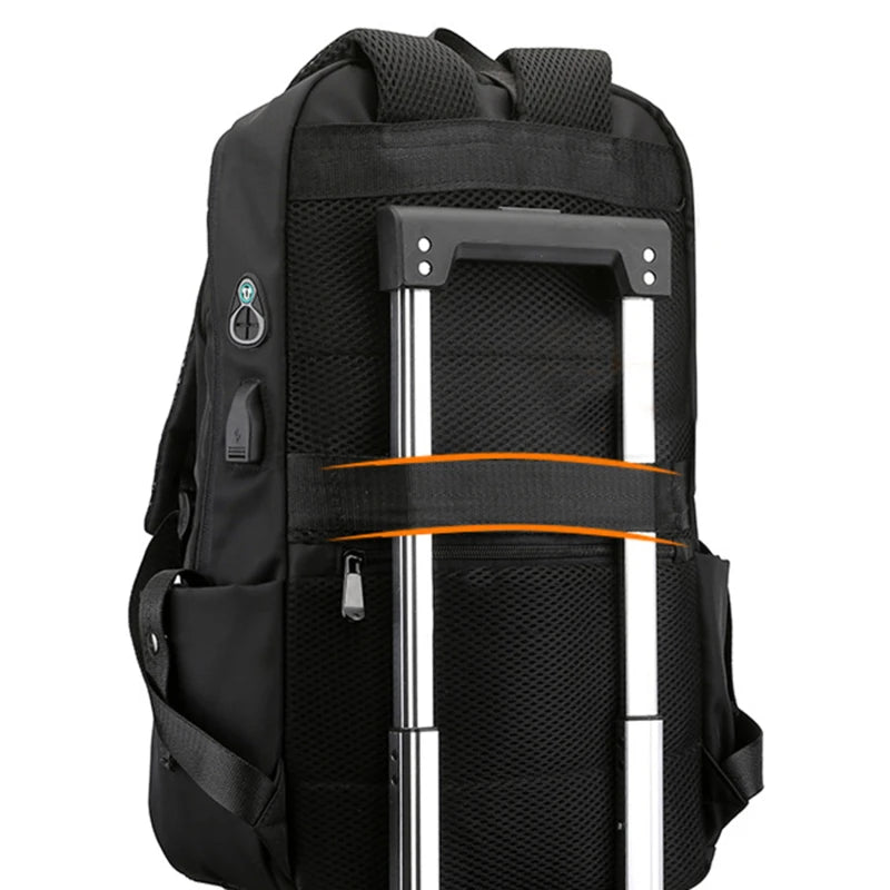 Men's Waterproof Business Backpack USB Charging Rucksack