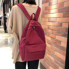 Solid Women Backpack Shoulder Bag School Bag For Teenage Girl