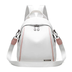 Women Waterproof Backpack PU Leather Small Student Bags