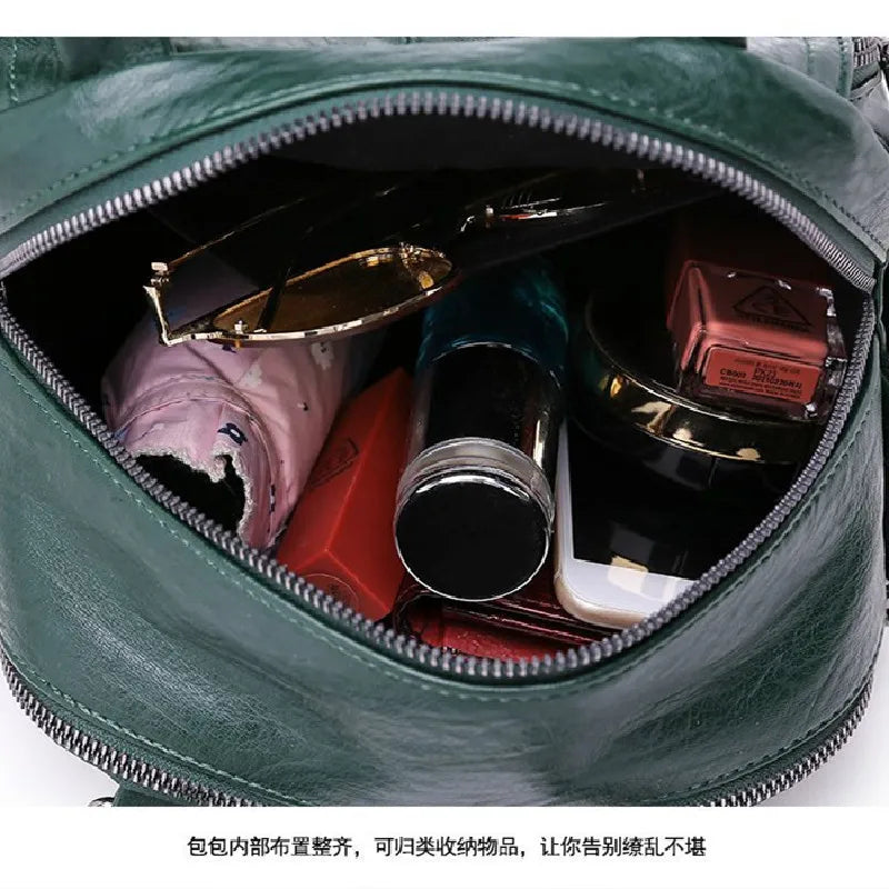 Female School Bag with Bear Pendant for Teenage Girls