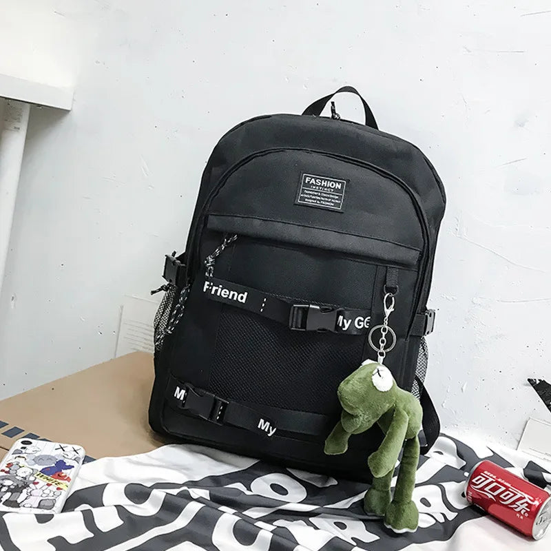 Canvas Laptop Backpack Large Schoolbag Unisex College Backp