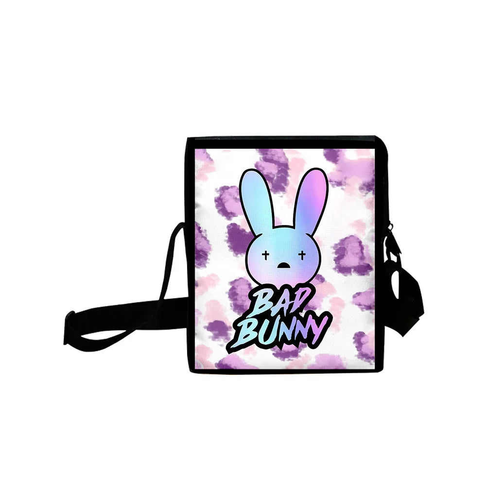 Bad Bunny Crossbody Bag Kids Casual Cartoon School Bag