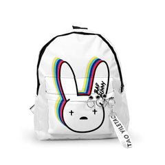 Bad Bunny Primary School Backpack Men Women Waterproof Laptop Travel Bag