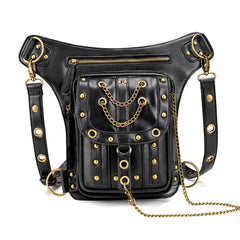 Steampunk Retro Shoulder Bag Outdoor Phone Chain Waist Fanny Pack