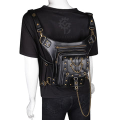 Steampunk Retro Shoulder Bag Outdoor Phone Chain Waist Fanny Pack