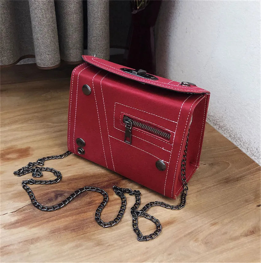 Single Shoulder Small Square Bag Chain Women Bag