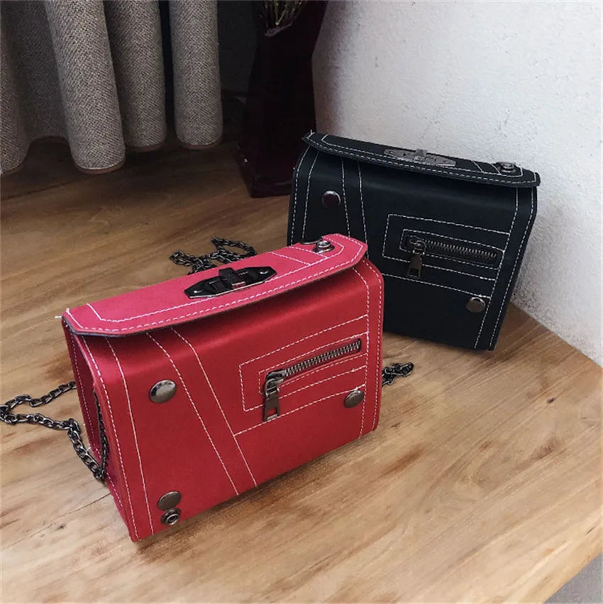 Single Shoulder Small Square Bag Chain Women Bag