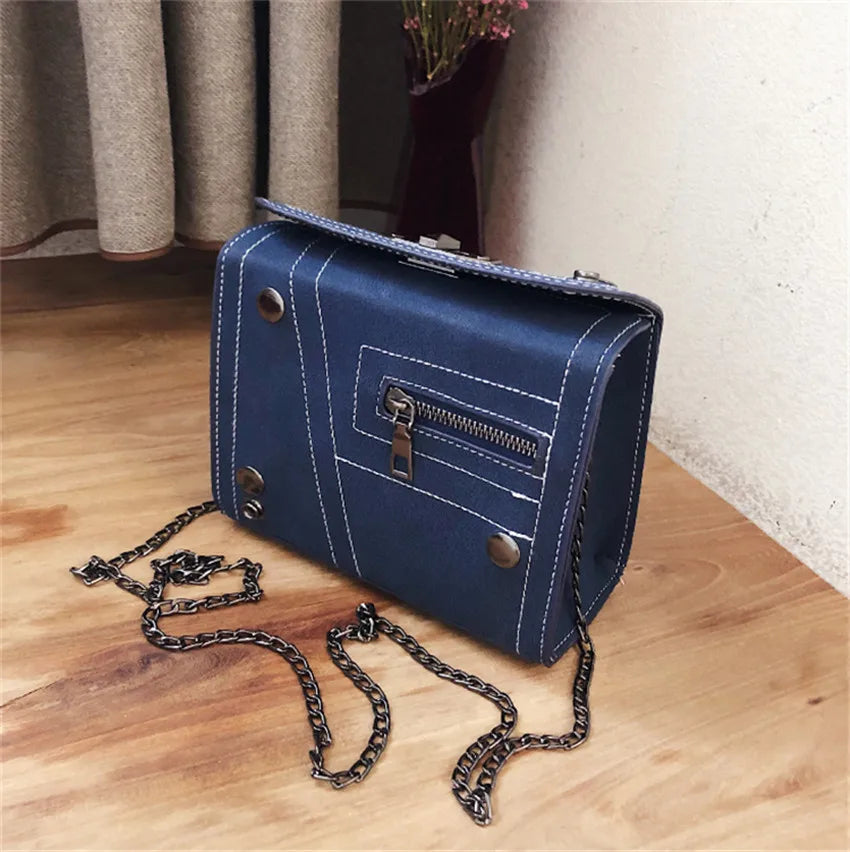 Single Shoulder Small Square Bag Chain Women Bag