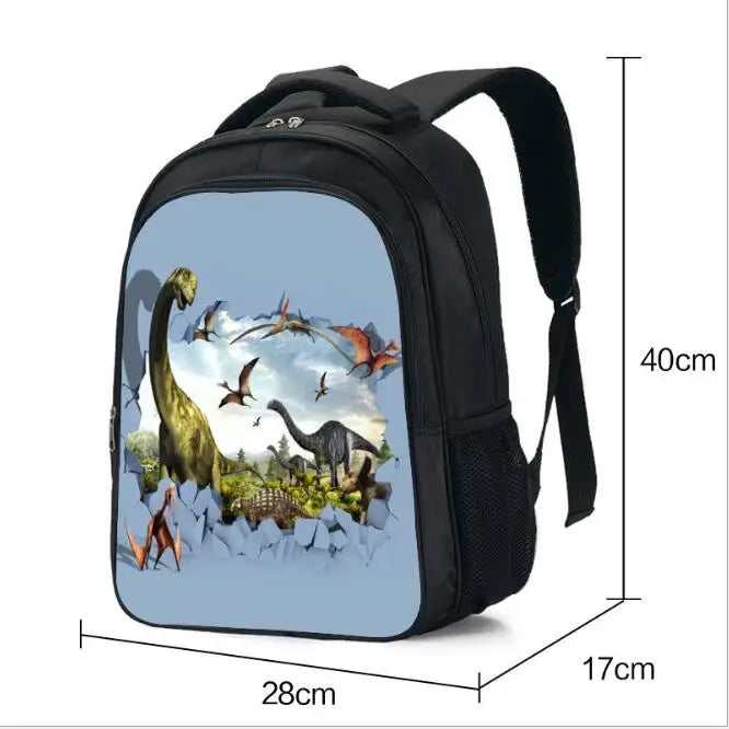 3D Animal Dinosaur School Backpack Boys Kids Satchel Space School Bags