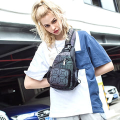 Luminous Shoulder Bag Crossbody Sling Tote Chest Bag for Women