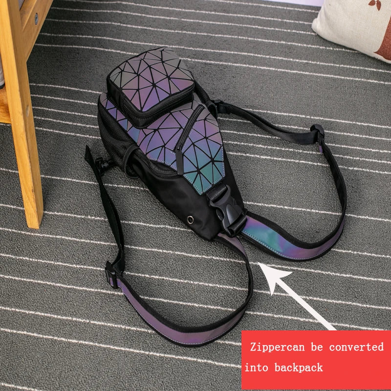 Luminous Shoulder Bag Crossbody Sling Tote Chest Bag for Women