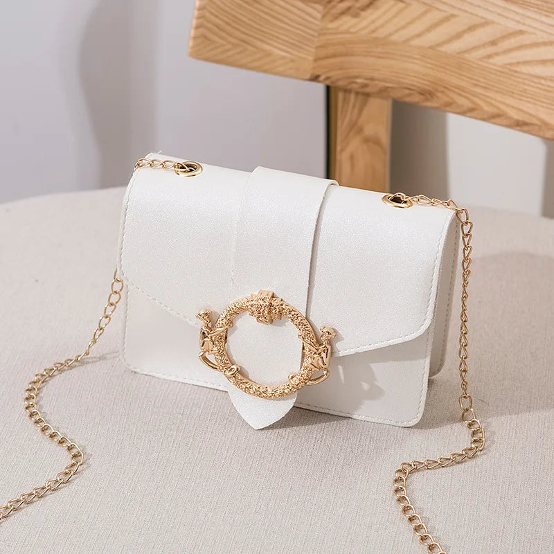 Lock Pendant Chain Small Square Casual Messenger Mini Shoulder Bag