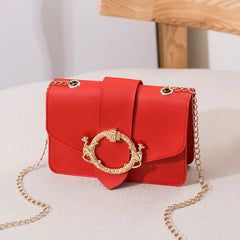 Lock Pendant Chain Small Square Casual Messenger Mini Shoulder Bag