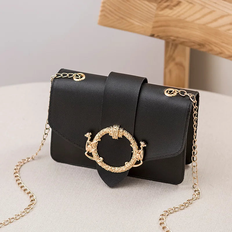 Lock Pendant Chain Small Square Casual Messenger Mini Shoulder Bag