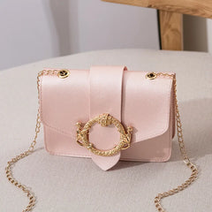 Lock Pendant Chain Small Square Casual Messenger Mini Shoulder Bag