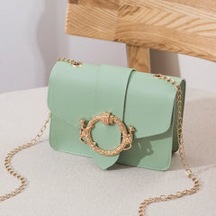 Lock Pendant Chain Small Square Casual Messenger Mini Shoulder Bag