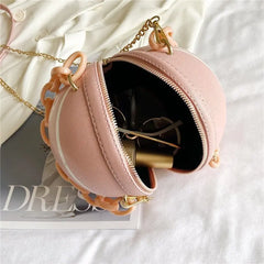 PU Leather Basketball Women's Chain Handbag Shoulder Bag