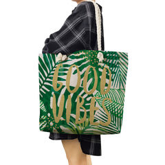 Tropical Palm Large Beach Tote Bag Women Summer Shoulder Bag