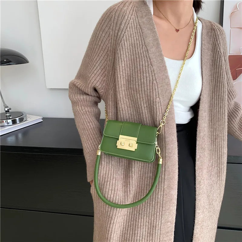 Small Flap Women's Crossbody Bag Pu Leather Casual Ladies Handbags