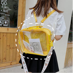 Clear Front Pocket Ita Bag Backpack for Girls