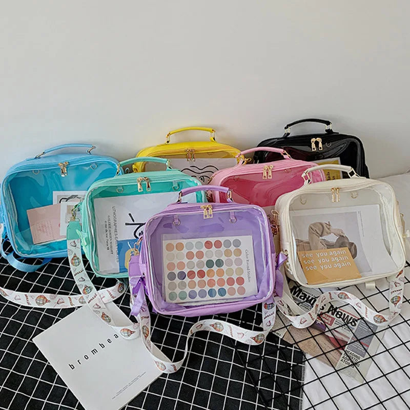Clear Front Pocket Ita Bag Backpack for Girls