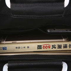 Waterproof Leather Briefcase for Men Business File Bag