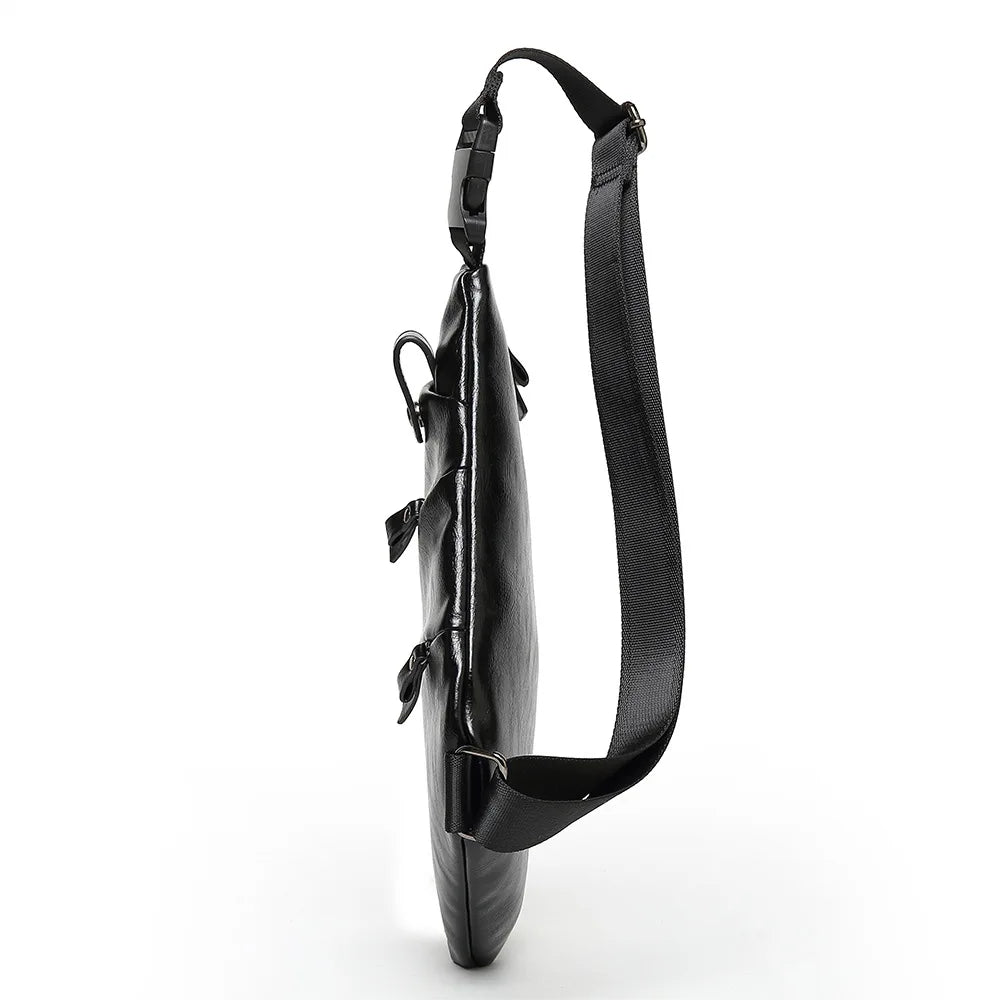 Waterproof PU Leather Messenger Bag for Men