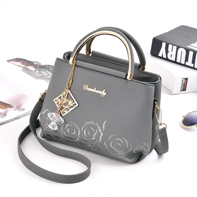 Autumn Embroidery Shoulder Bag Hot Women High Messenger Handbag