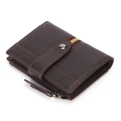 RFID Vintage Leather Wallet Short Man Purse
