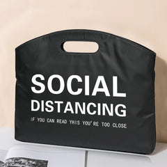 Briefcase Office Document Material Storage Bag Text Printed Business Laptop